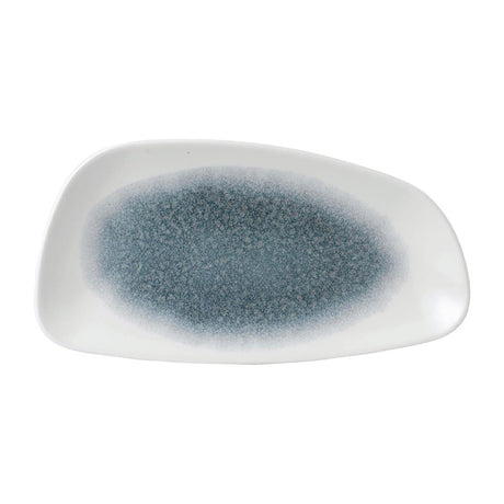 Churchill Raku Geo Plates Topaz Blue 298x143mm (Pack of 12) - FD831 Plates Churchill