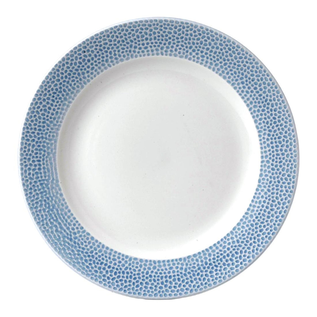 Churchill Isla Spinwash Ocean Blue Profile Footed Plate 260mm (Pack of 12) - FD835 Plates Churchill