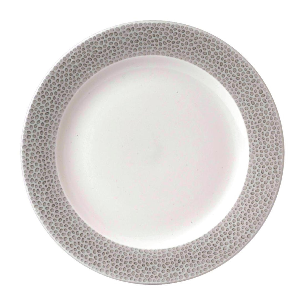 Churchill Isla Spinwash Profile Footed Plates Shale Grey 232mm (Pack of 12) - FD840 Plates Churchill