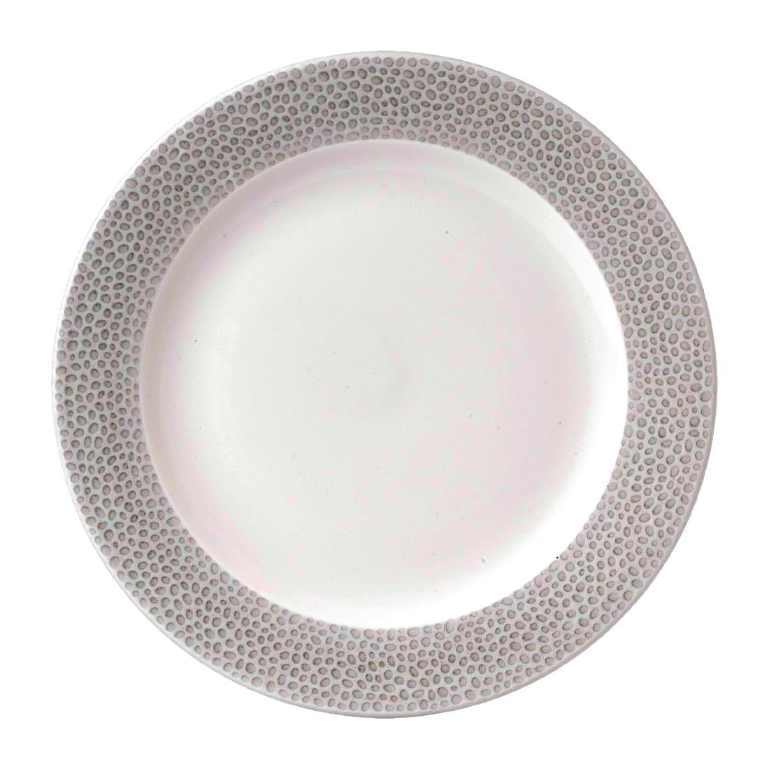 Churchill Isla Spinwash Profile Footed Plates Shale Grey 232mm (Pack of 12) - FD840 Plates Churchill
