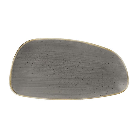 Churchill Stonecast Oval Plates Grey 300x146mm (Pack of 12) - FD843 Plates Churchill