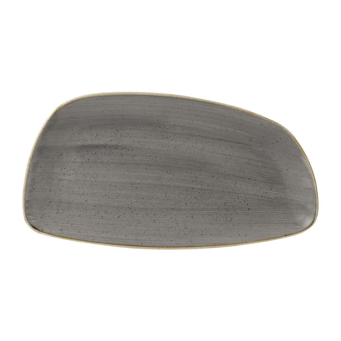 Churchill Stonecast Oval Plates Grey 349x171mm (Pack of 6) - FD844 Plates Churchill