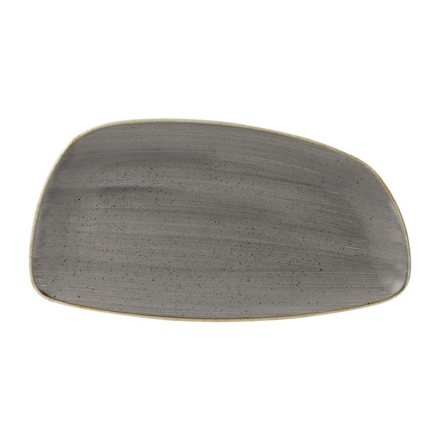 Churchill Stonecast Oval Plates Grey 349x171mm (Pack of 6) - FD844 Plates Churchill