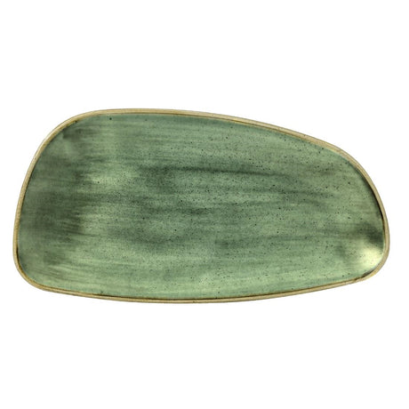 Churchill Stonecast Samphire Green Oval Chefs Plate 300mm (Pack of 12) - FD847 Plates Churchill