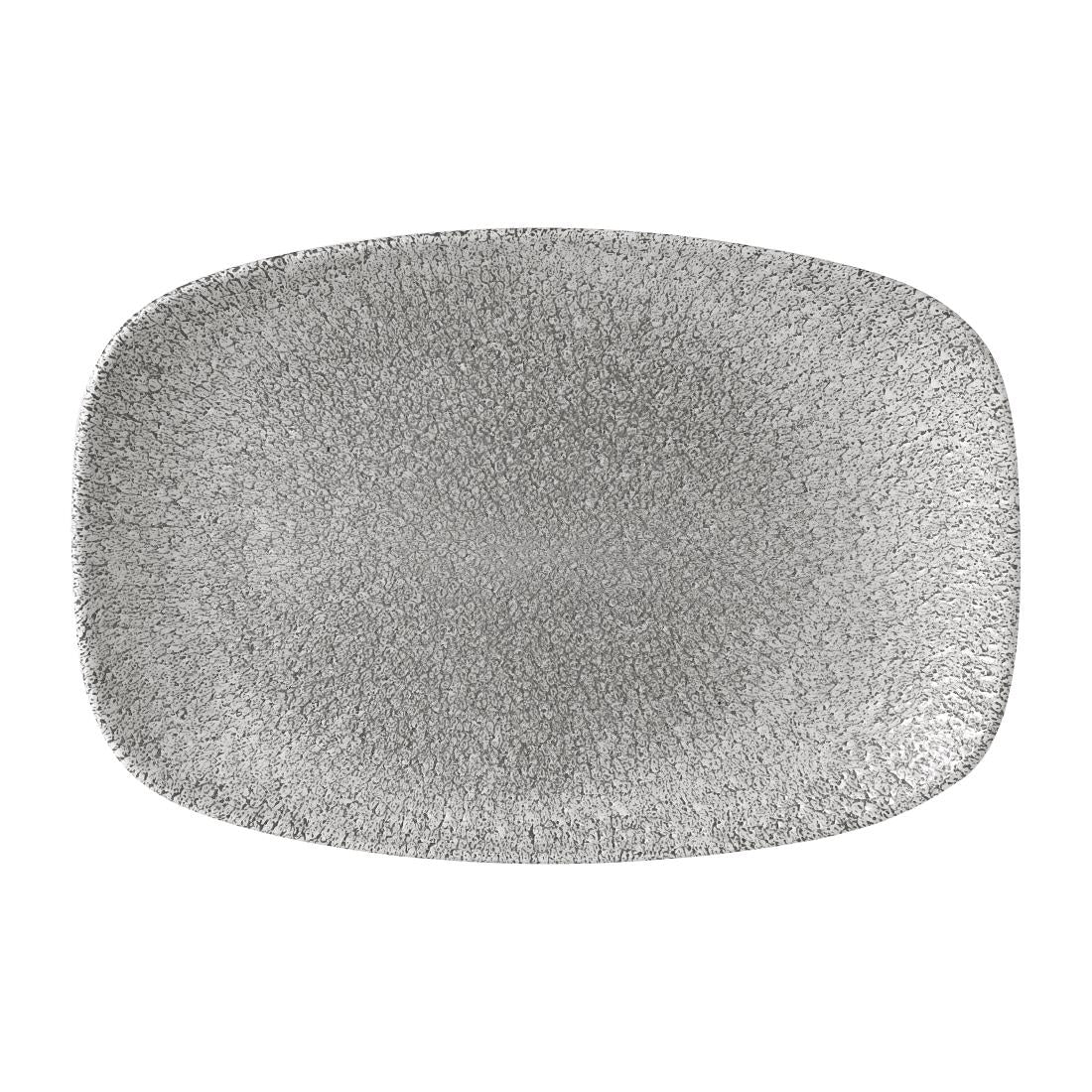 Churchill Raku Oblong Plates Jasper Grey 237x157mm (Pack of 12) - FD881 Plates Churchill