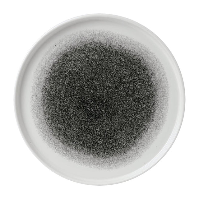 Churchill Raku Walled Plates Quartz Black 260mm (Pack of 6) - FD885 Plates Churchill