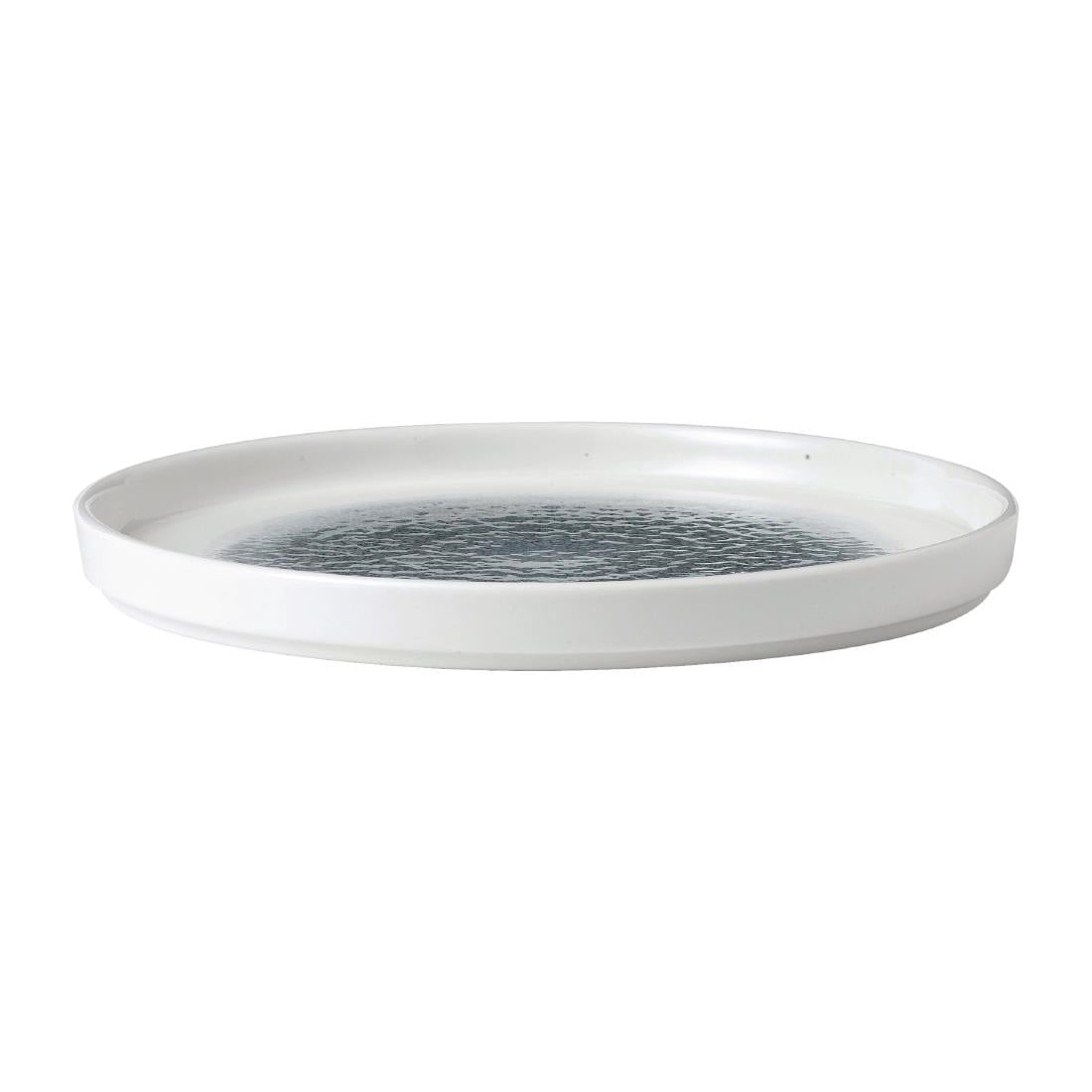 Churchill Raku Walled Plates Topaz Blue 218mm(Pack of 6) - FD886 Plates Churchill