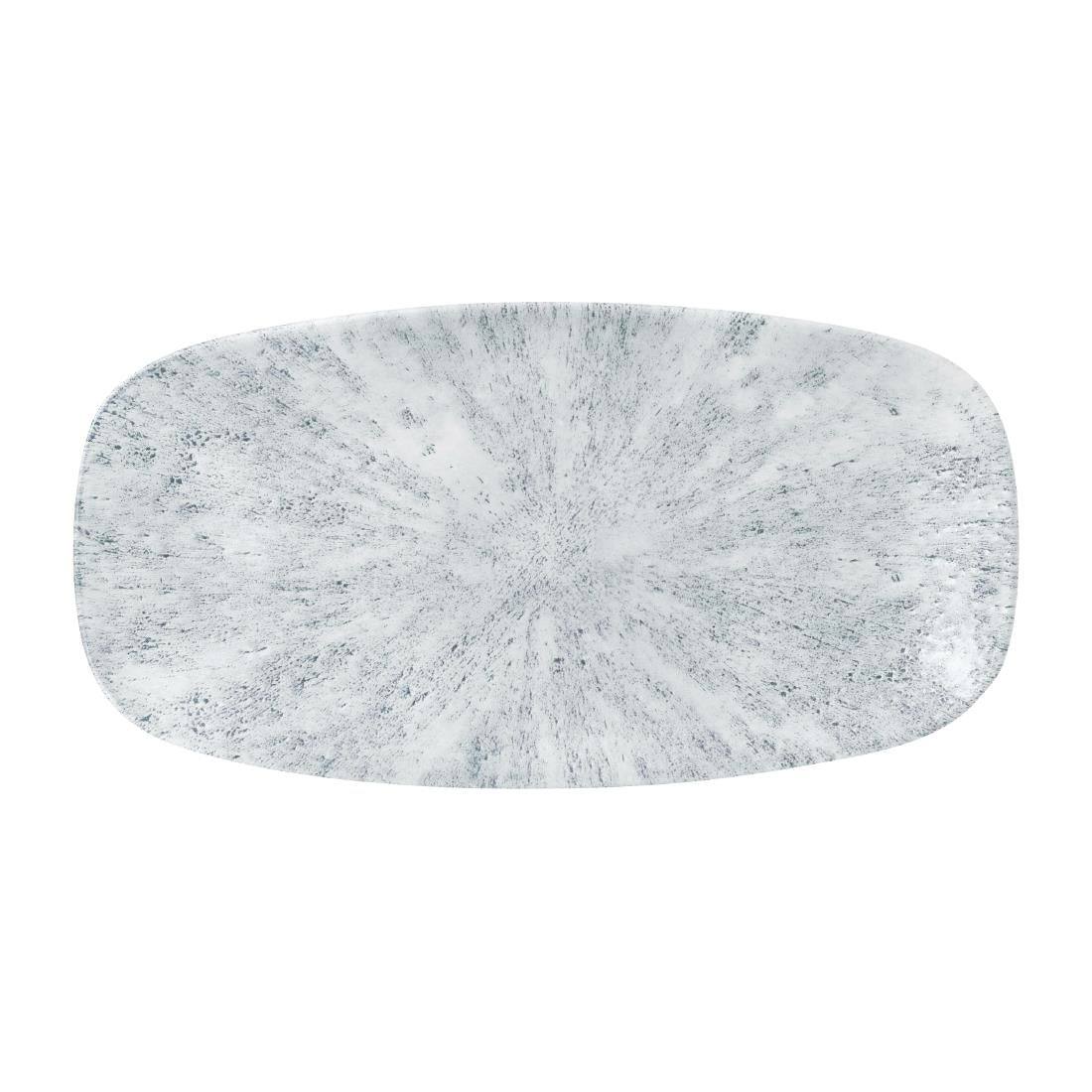 Churchill Stone Oblong Plates Pearl Grey 298x152mm (Pack of 12) - FD894 Plates Churchill
