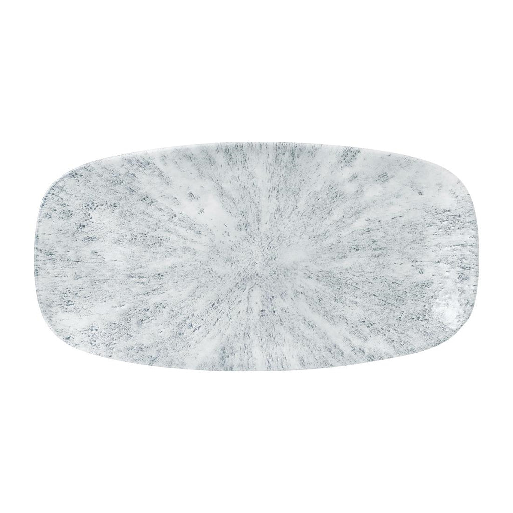 Churchill Stone Pearl Grey Chefs Oblong Plate 13 7/8X7 3/8" (Box 6) (Direct) - FD895 Plates Churchill