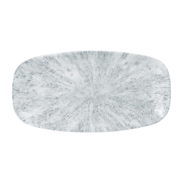 Churchill Stone Pearl Grey Chefs Oblong Plate 13 7/8X7 3/8" (Box 6) (Direct) - FD895 Plates Churchill