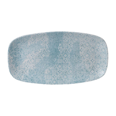 Churchill Med Tiles Oblong Plates Aquamarine 352x187mm (Pack of 6) - FD899 Plates Churchill
