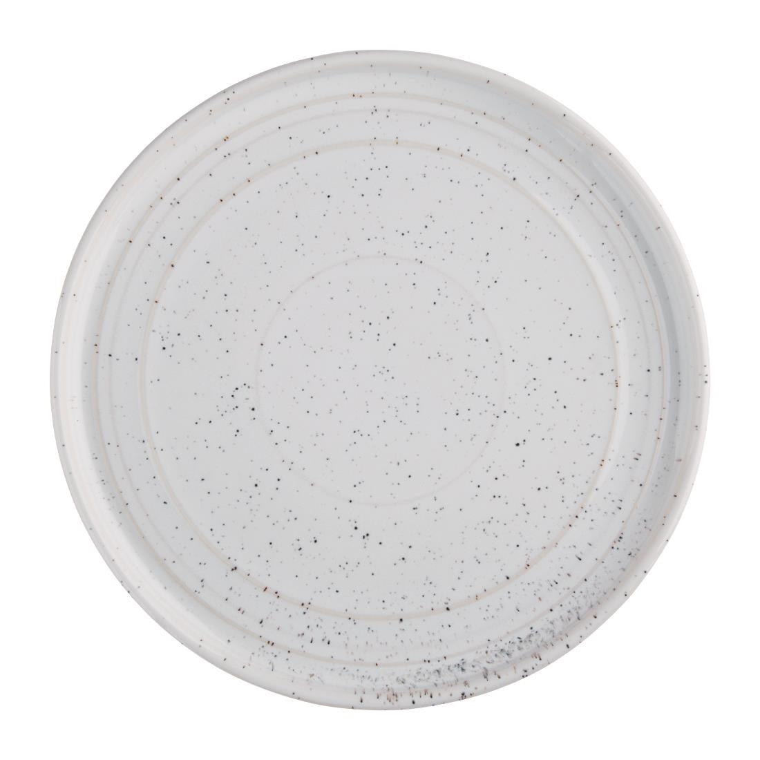 Olympia Cavolo Flat Round Plates White Speckle 220mm (Pack of 6) - FD903 Plates Olympia