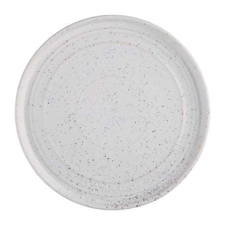 Olympia Cavolo Flat Round Plates White Speckle 220mm (Pack of 6) - FD903 Plates Olympia