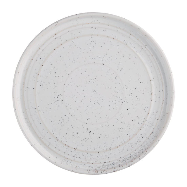 Olympia Cavolo Flat Round Plates White Speckle 220mm (Pack of 6) - FD903 Plates Olympia