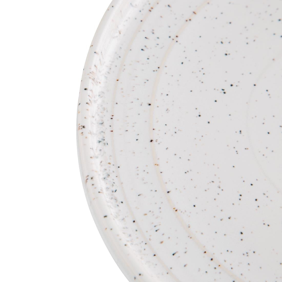 Olympia Cavolo Flat Round Plates White Speckle 270mm (Pack of 4) - FD904 Plates Olympia