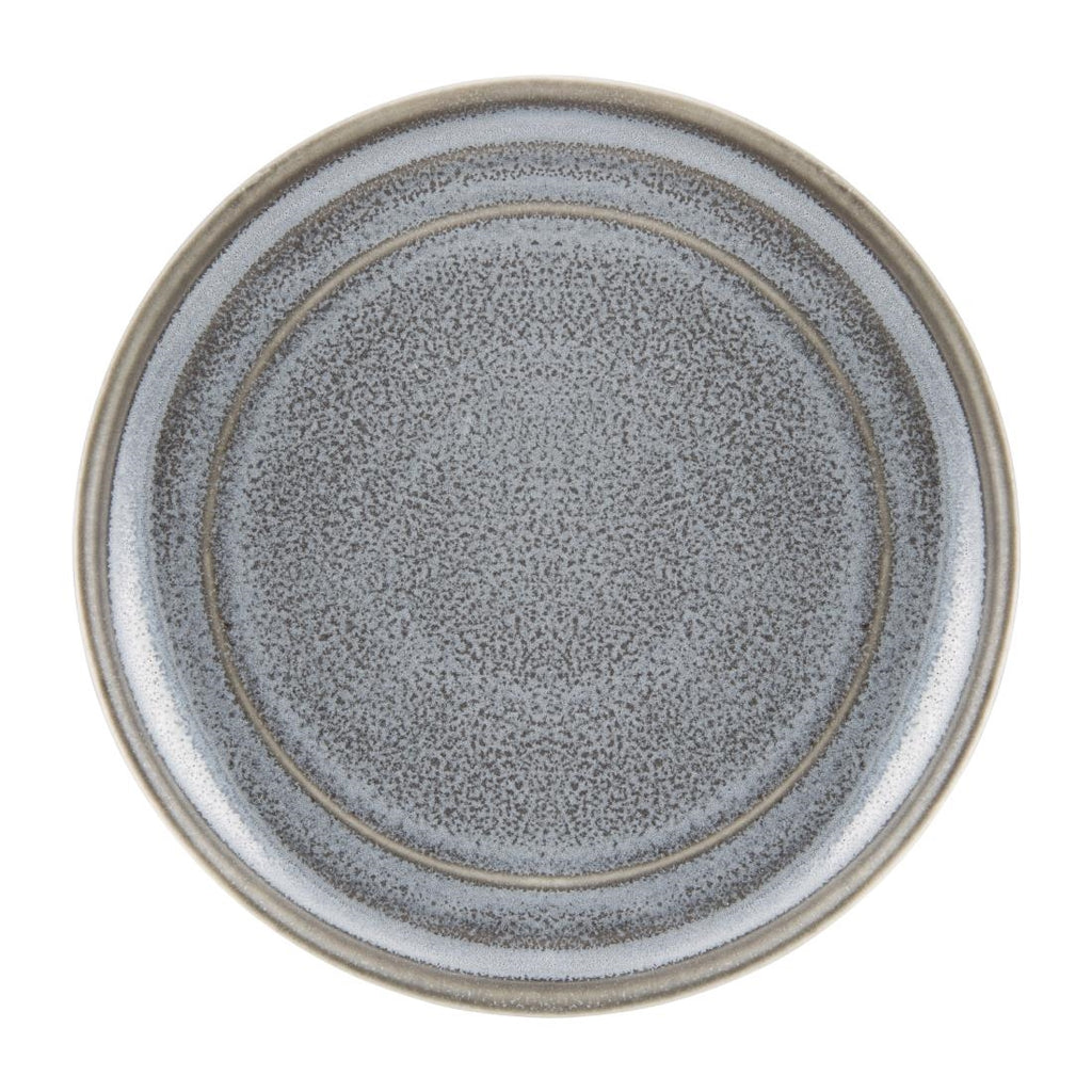 Olympia Cavolo Flat Round Plates Charcoal Dusk 180mm (Pack of 6) - FD920 Plates Olympia