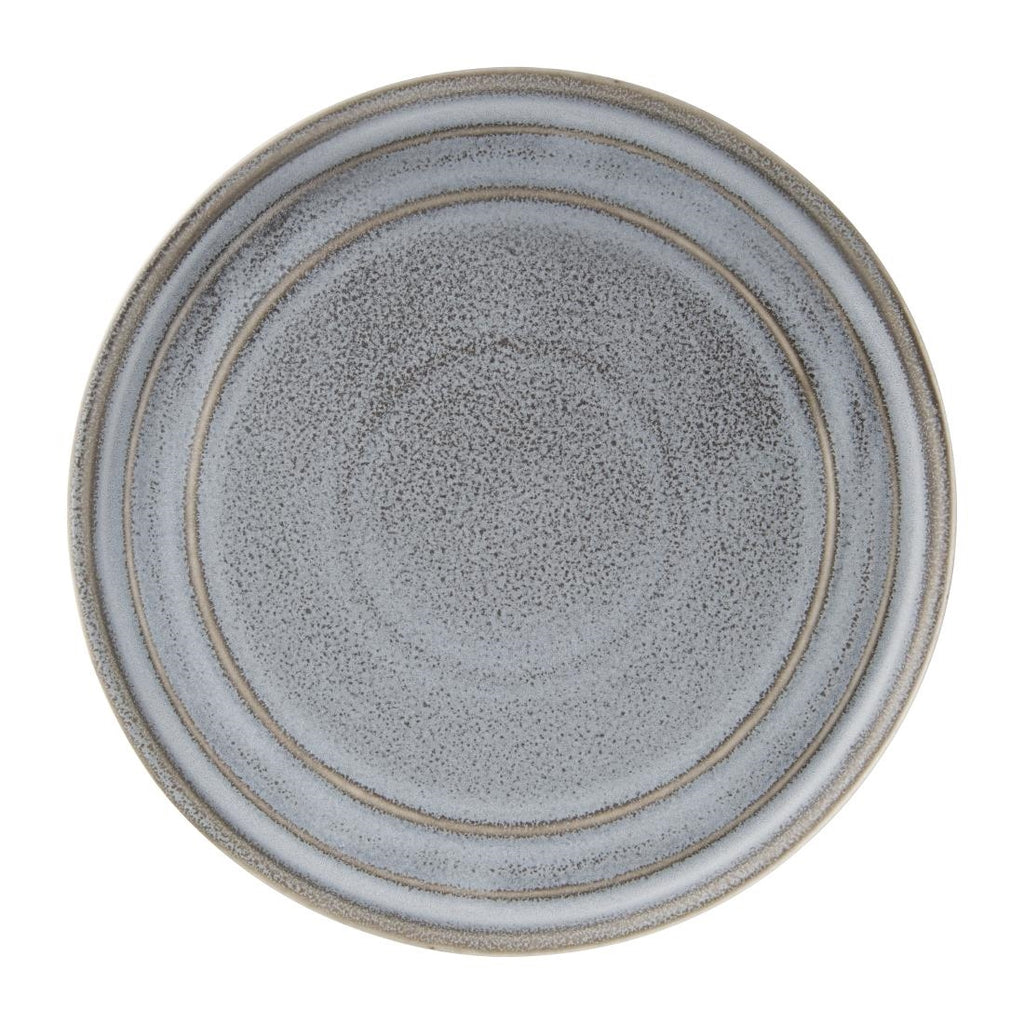 Olympia Cavolo Flat Round Plates Charcoal Dusk 220mm (Pack of 6) - FD921 Plates Olympia