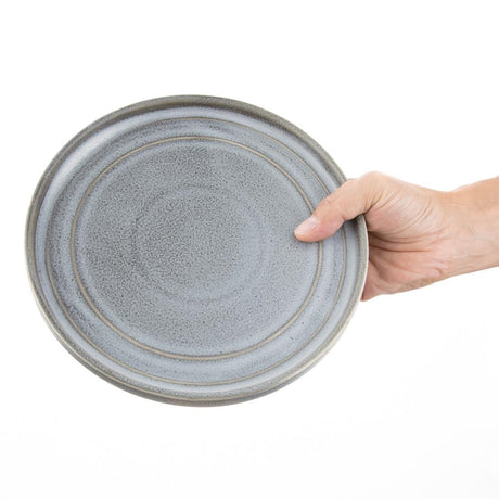 Olympia Cavolo Flat Round Plates Charcoal Dusk 220mm (Pack of 6) - FD921 Plates Olympia