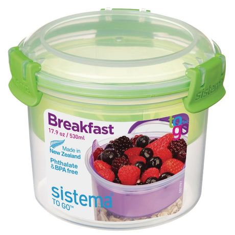 Sistema KLIP IT Dual Cereal and Yoghurt Container 530ml - FD975  Sistema   