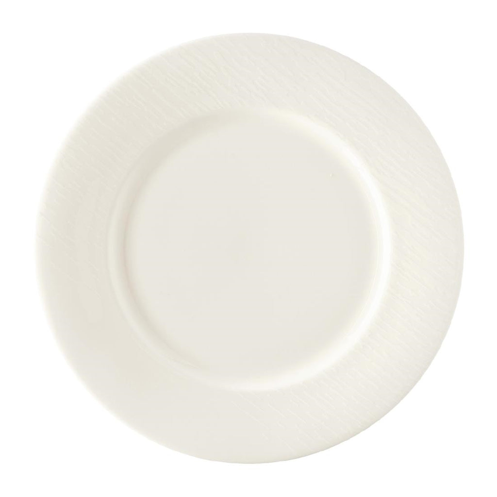 Royal Crown Derby Bark White Flat Rim Plate 215mm (Pack of 6) - FE041 Plates Royal Crown Derby