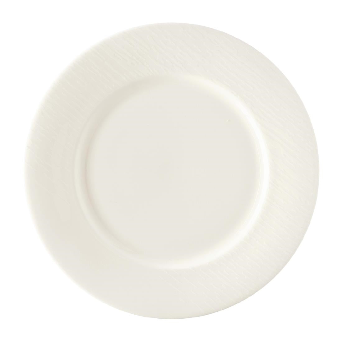 Royal Crown Derby Bark White Flat Rim Plate 215mm (Pack of 6) - FE041 Plates Royal Crown Derby