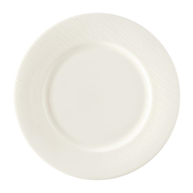 Royal Crown Derby Bark White Flat Rim Plate 215mm (Pack of 6) - FE041 Plates Royal Crown Derby