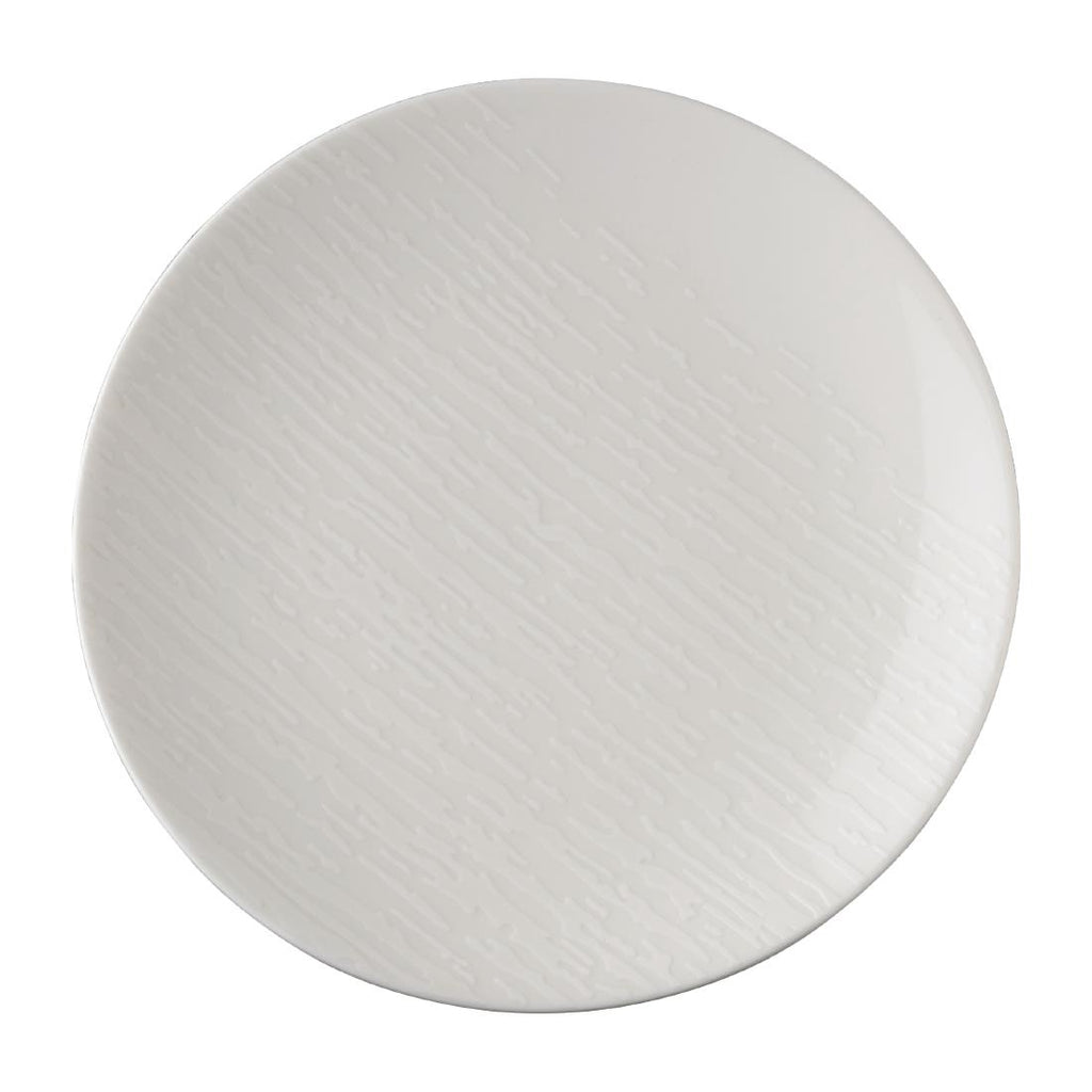 Royal Crown Derby Bark White Coupe Plate 165mm (Pack of 6) - FE042 Plates Royal Crown Derby