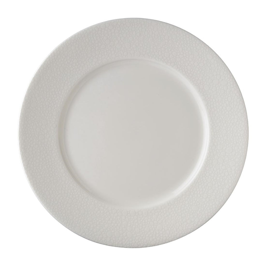 Royal Crown Derby Effervesce White Flat Rim Plate 215mm (Pack of 6) - FE048 Plates Royal Crown Derby