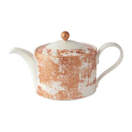 Royal Crown Derby Crushed Velvet Copper Charnwood Teapot 1Ltr - FE105 Royal Crown Derby Crockery Royal Crown Derby   