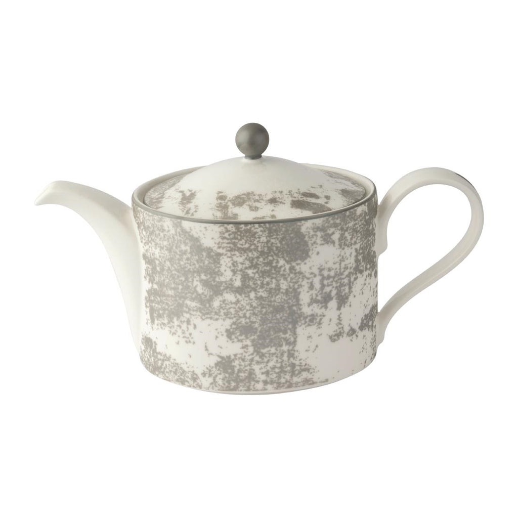 Royal Crown Derby Crushed Velvet Grey Charnwood Teapot 1Ltr - FE119 Royal Crown Derby Crockery Royal Crown Derby   