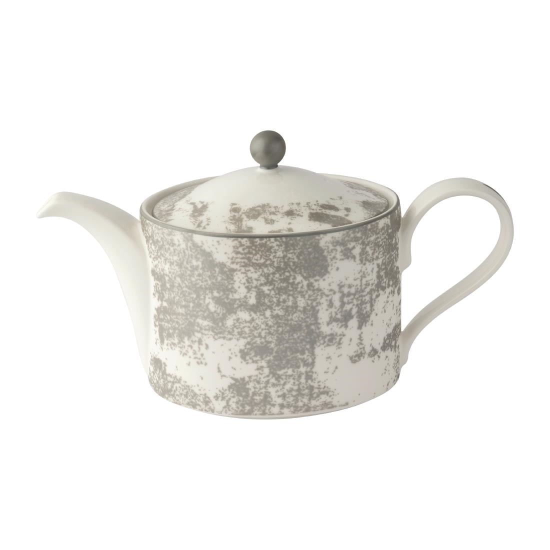 Royal Crown Derby Crushed Velvet Grey Charnwood Teapot 1Ltr - FE119 Royal Crown Derby Crockery Royal Crown Derby   