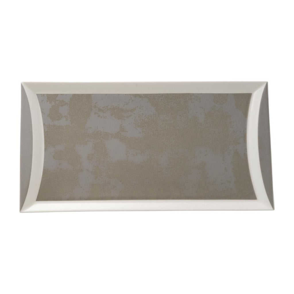 Royal Crown Derby Crushed Velvet Grey Rectangle Tray 320x160mm (Pack of 6) - FE125 Royal Crown Derby Crockery Royal Crown Derby   