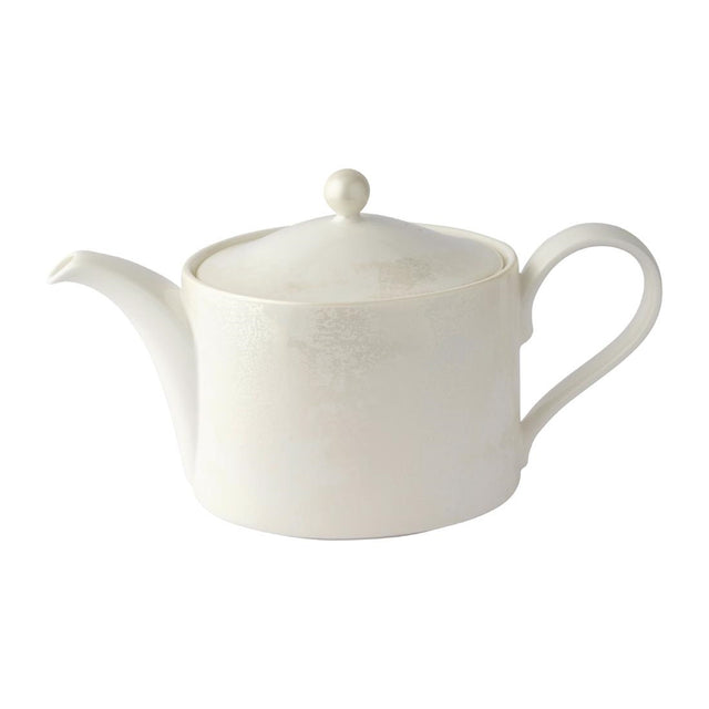 Royal Crown Derby Crushed Velvet Pearl Charnwood Teapot 1Ltr - FE133 Royal Crown Derby Crockery Royal Crown Derby   