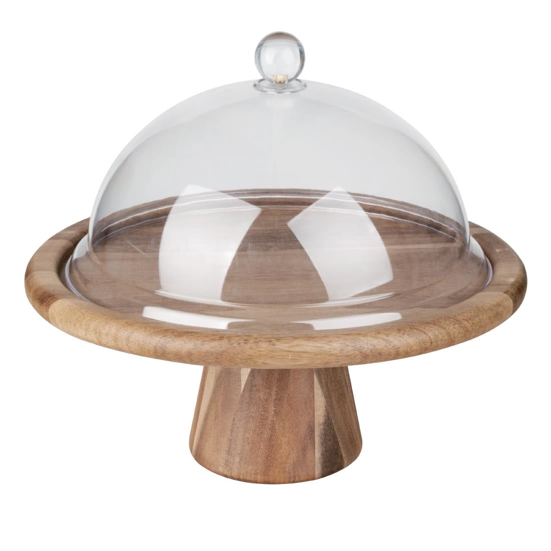 Olympia Acacia Cake Stand 305x127(H)mm - FE150  Olympia   