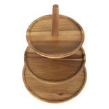 Olympia Acacia 3-Tier Stand 305(Ø) x 395(H)mm - FE152  Olympia   