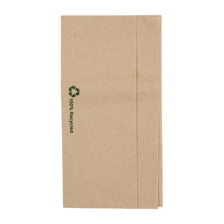 Fiesta Recyclable Recycled Lunch Napkin Kraft 32x30cm 1ply Dispenser Fold (Pack of 6000) - FE211  Fiesta   