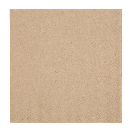 Fiesta Recyclable Recycled Cocktail Napkin Kraft 24x24cm 2ply 1/4 Fold (Pack of 4000) - FE217  Fiesta   