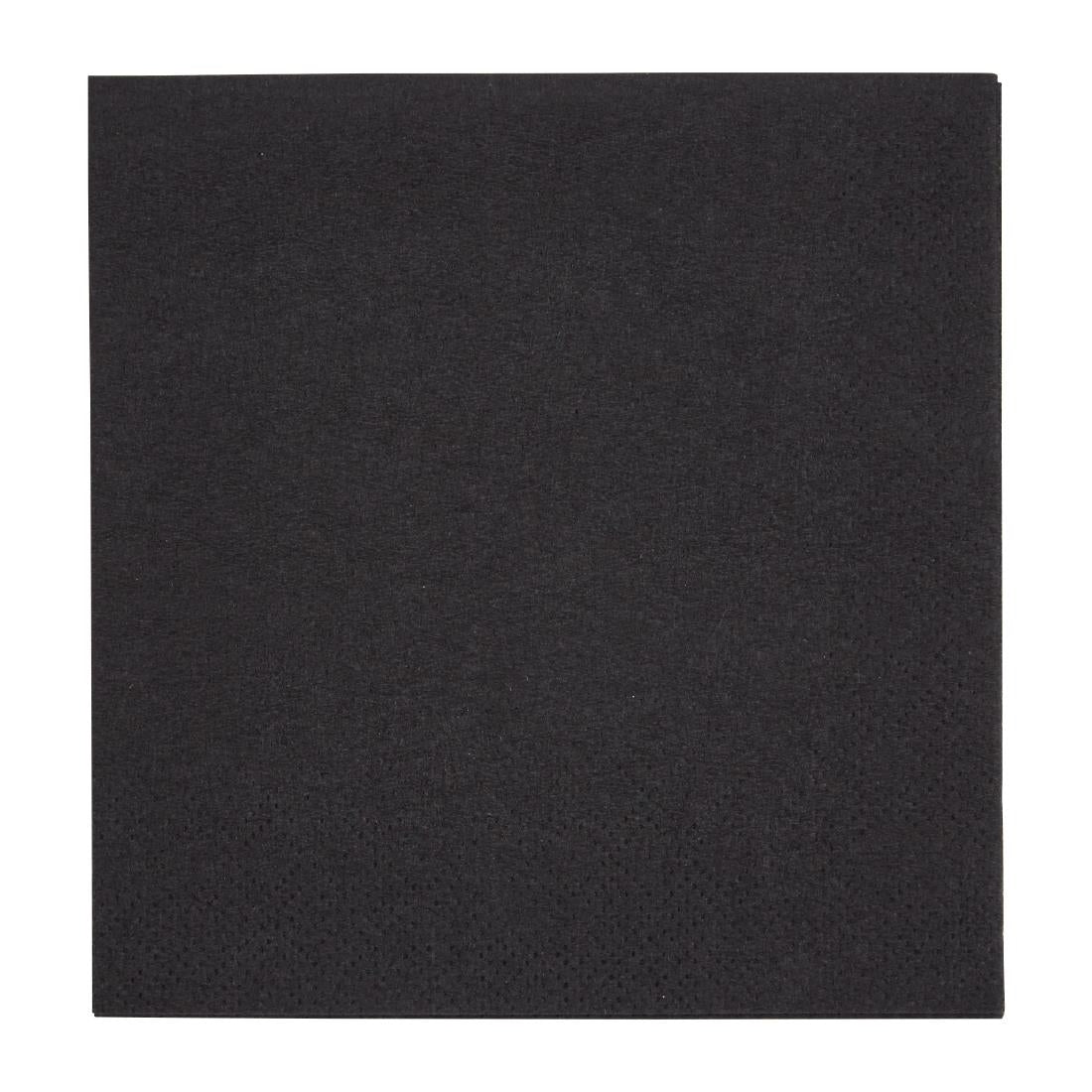 Fiesta Recyclable Cocktail Napkin Black 24x24cm 2ply 1/4 Fold (Pack of 4000) - FE218  Fiesta   