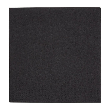 Fiesta Recyclable Cocktail Napkin Black 24x24cm 2ply 1/4 Fold (Pack of 4000) - FE218  Fiesta   