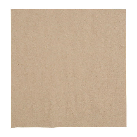 Fiesta Recyclable Recycled Lunch Napkin Kraft 33x33cm 2ply 1/4 Fold (Pack of 2000) - FE226  Fiesta   