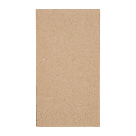 Fiesta Recyclable Recycled Lunch Napkin Kraft 33x33cm 2ply 1/8 Fold (Pack of 2000) - FE234  Fiesta   