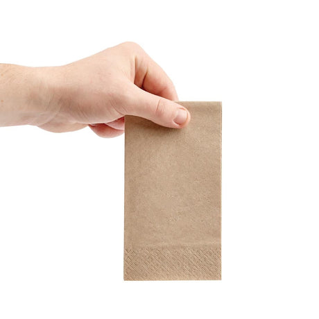 Fiesta Recyclable Recycled Lunch Napkin Kraft 33x33cm 2ply 1/8 Fold (Pack of 2000) - FE234  Fiesta   