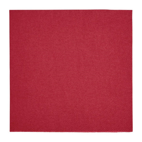 Fiesta Recyclable Dinner Napkin Bordeaux 40x40cm 2ply 1/4 Fold (Pack of 2000) - FE237  Fiesta   