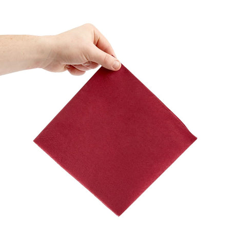 Fiesta Recyclable Dinner Napkin Bordeaux 40x40cm 2ply 1/4 Fold (Pack of 2000) - FE237  Fiesta   