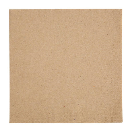Fiesta Recyclable Recycled Dinner Napkin Kraft 40x40cm 2ply 1/4 Fold (Pack of 2000) - FE242  Fiesta   