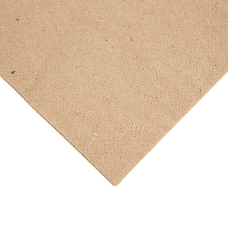 Fiesta Recyclable Recycled Dinner Napkin Kraft 40x40cm 2ply 1/4 Fold (Pack of 2000) - FE242  Fiesta   