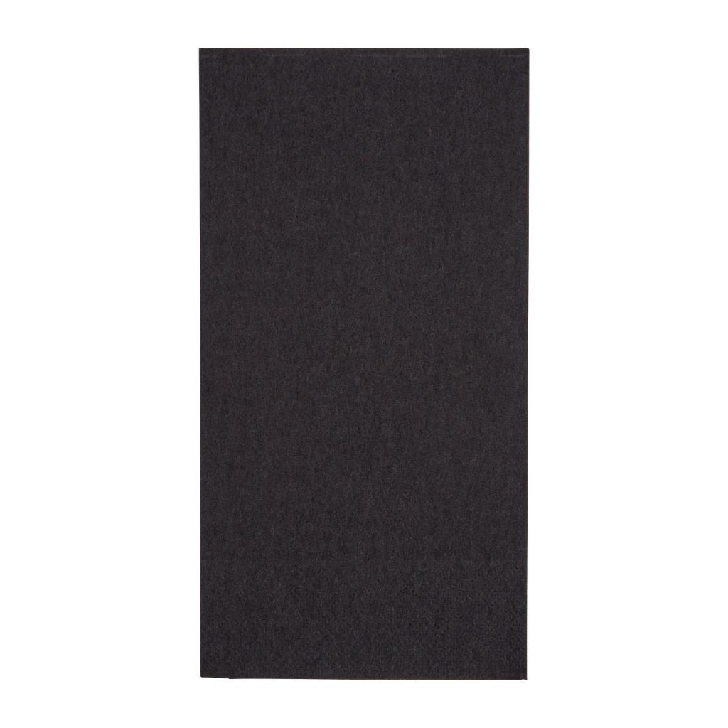 Fiesta Recyclable Dinner Napkin Black 40x40cm 2ply 1/8 Fold (Pack of 2000) - FE249  Fiesta   