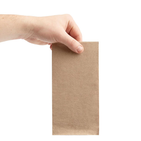 Fiesta Recyclable Recycled Dinner Napkin Kraft 40x40cm 2ply 1/8 Fold (Pack of 2000) - FE250  Fiesta   