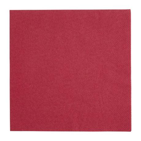 Fiesta Recyclable Dinner Napkin Bordeaux 40x40cm 3ply 1/4 Fold (Pack of 1000) - FE253  Fiesta   