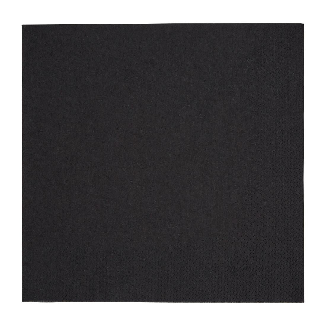 Fiesta Recyclable Dinner Napkin Black 40x40cm 3ply 1/4 Fold (Pack of 1000) - FE257  Fiesta   